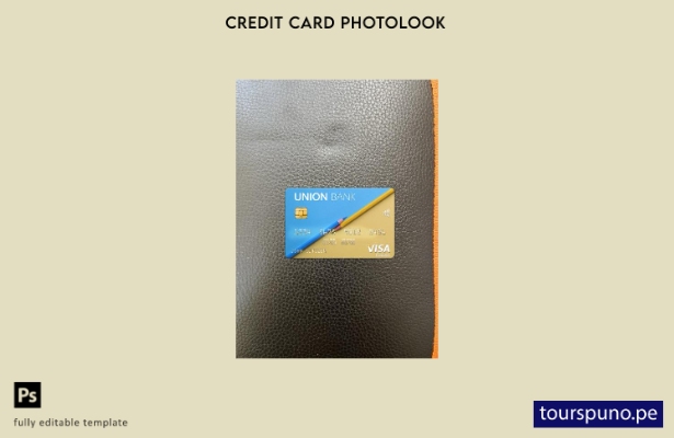 listo para imprimir plantilla frontal de aspecto fotográfico de tarjeta visa d 1